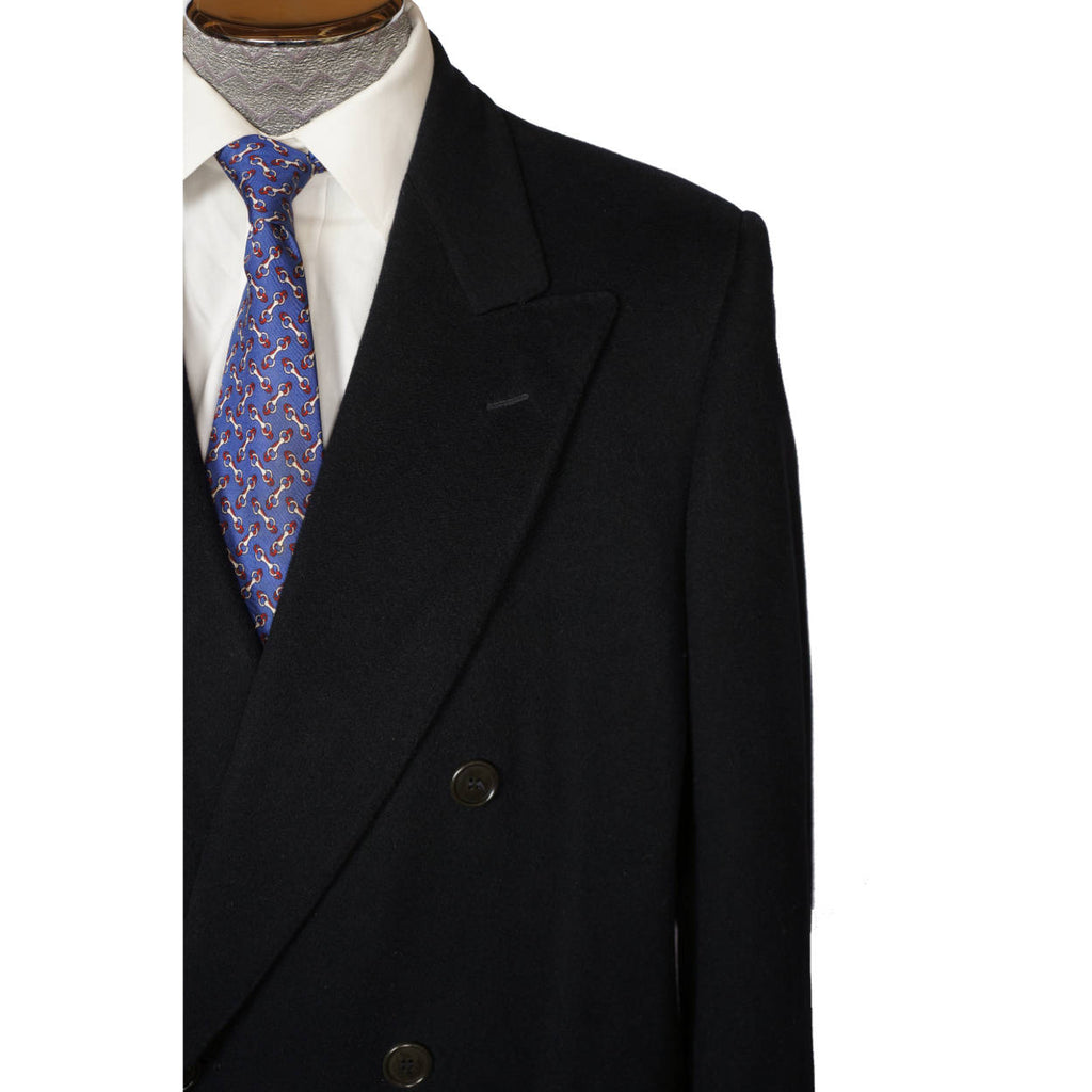 Vintage Dunhill Pure Cashmere Coat Mens Overcoat Made in Italy - Poppy's Vintage Clothing