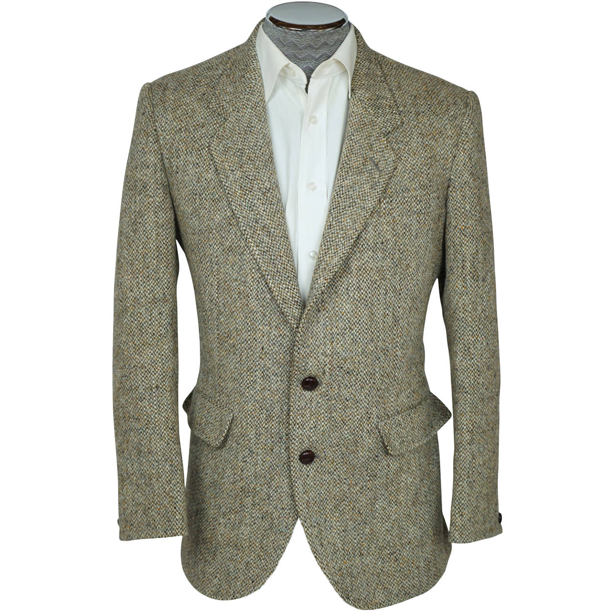 Vintage Harris Tweed Barleycorn Mens Jacket Dunn & Co Sport Coat