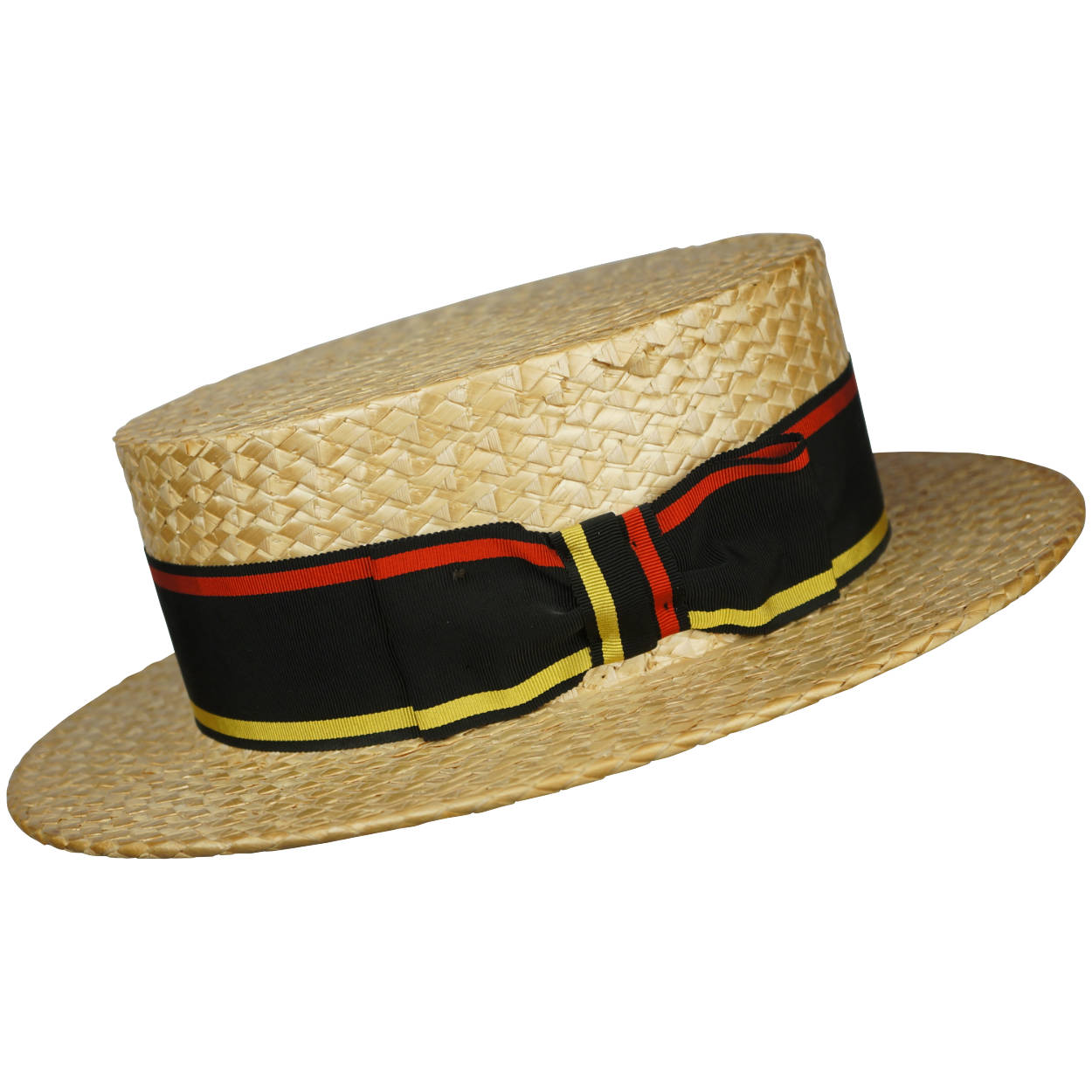 Vintage 1920s 30s English Straw Boater Hat Dunn & Co Size M - Poppy's Vintage Clothing