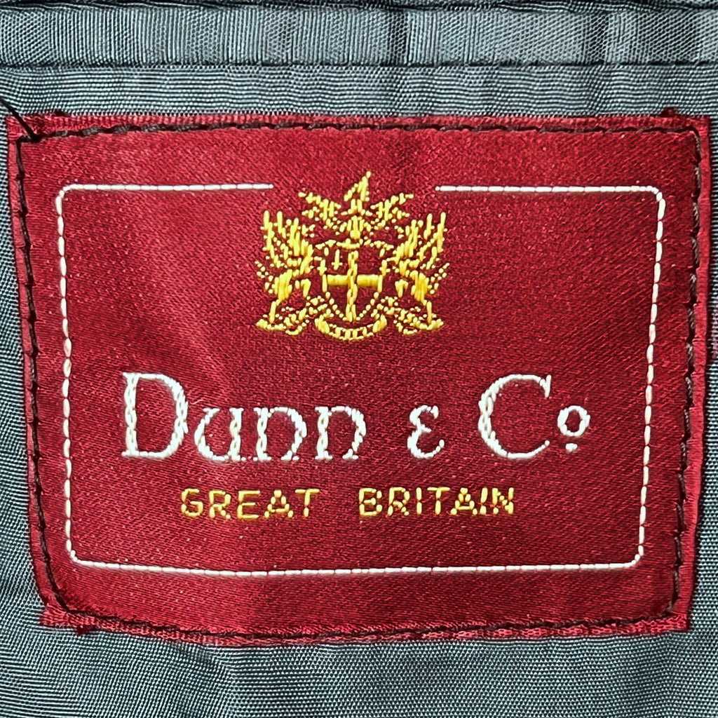 Vintage 1970s Dunn & Co Overcoat Houndstooth Tweed Coat Sz M