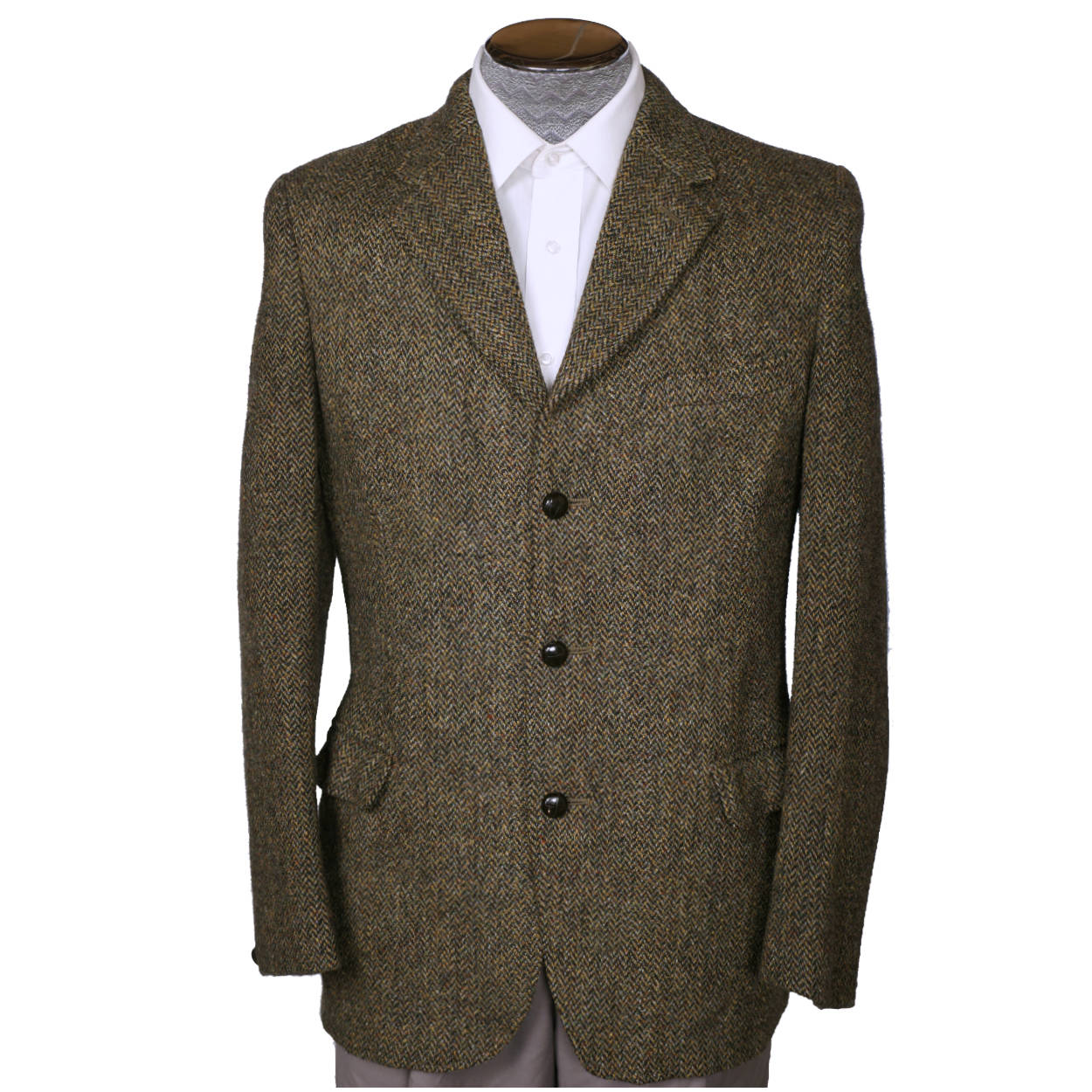 Vintage 1960s Harris Tweed Mens Jacket Dunn and Co Britain Sport Coat - M - Poppy's Vintage Clothing