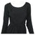 Vintage 1950s Black Silk Cocktail Party Dress Dupuis Freres Montreal Size S / M - Poppy's Vintage Clothing