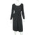 Vintage 1950s Black Silk Cocktail Party Dress Dupuis Freres Montreal Size S / M - Poppy's Vintage Clothing