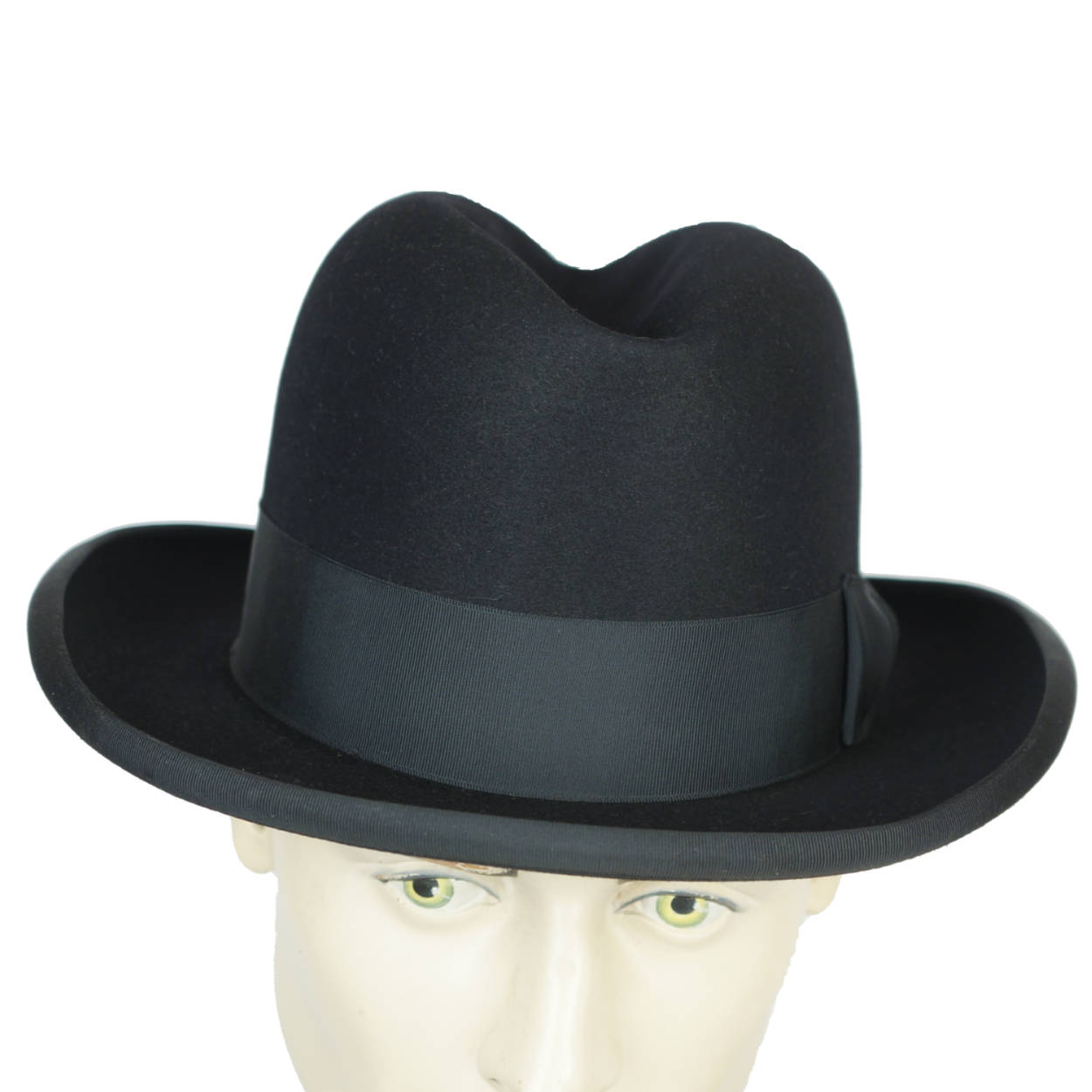 Vintage 1930s 40s Homburg Hat Dupuis Freres Fedora Sz 7 1/4 - Poppy's Vintage Clothing