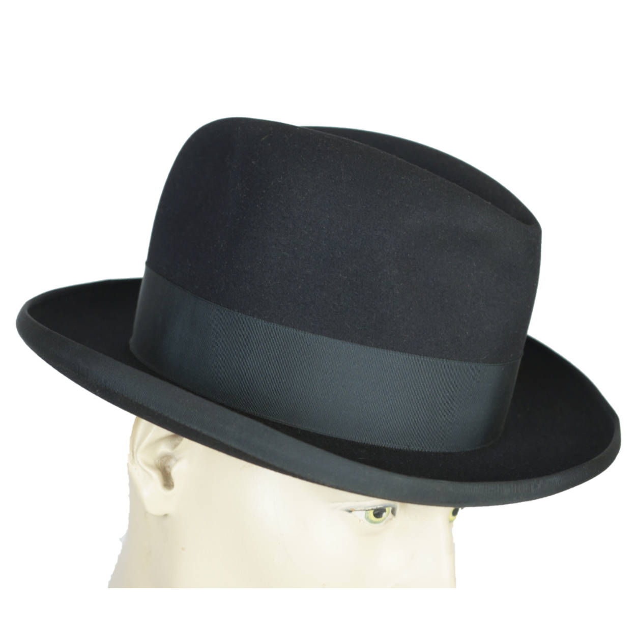 Vintage 1930s 40s Homburg Hat Dupuis Freres Fedora Sz 7 1/4 - Poppy's Vintage Clothing