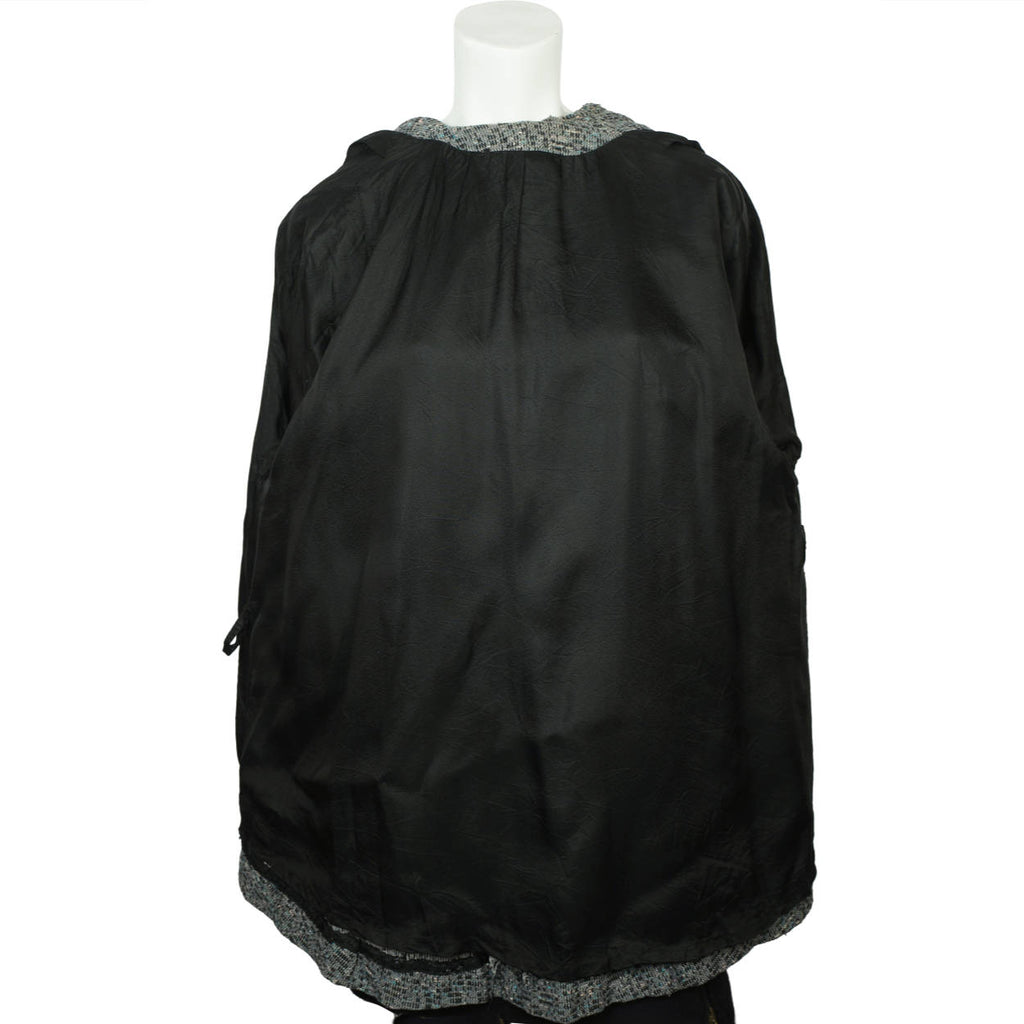 Vintage 1950s Swing Jacket Flecked Grey with Belt Size L - Poppy's Vintage Clothing