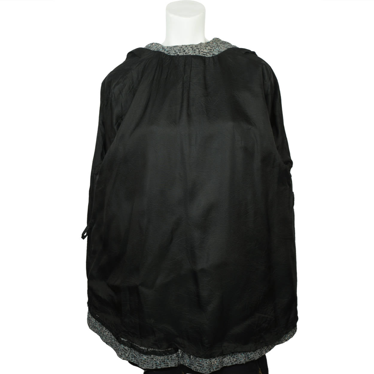 Vintage 1950s Swing Jacket Flecked Grey with Belt Size L - Poppy's Vintage Clothing