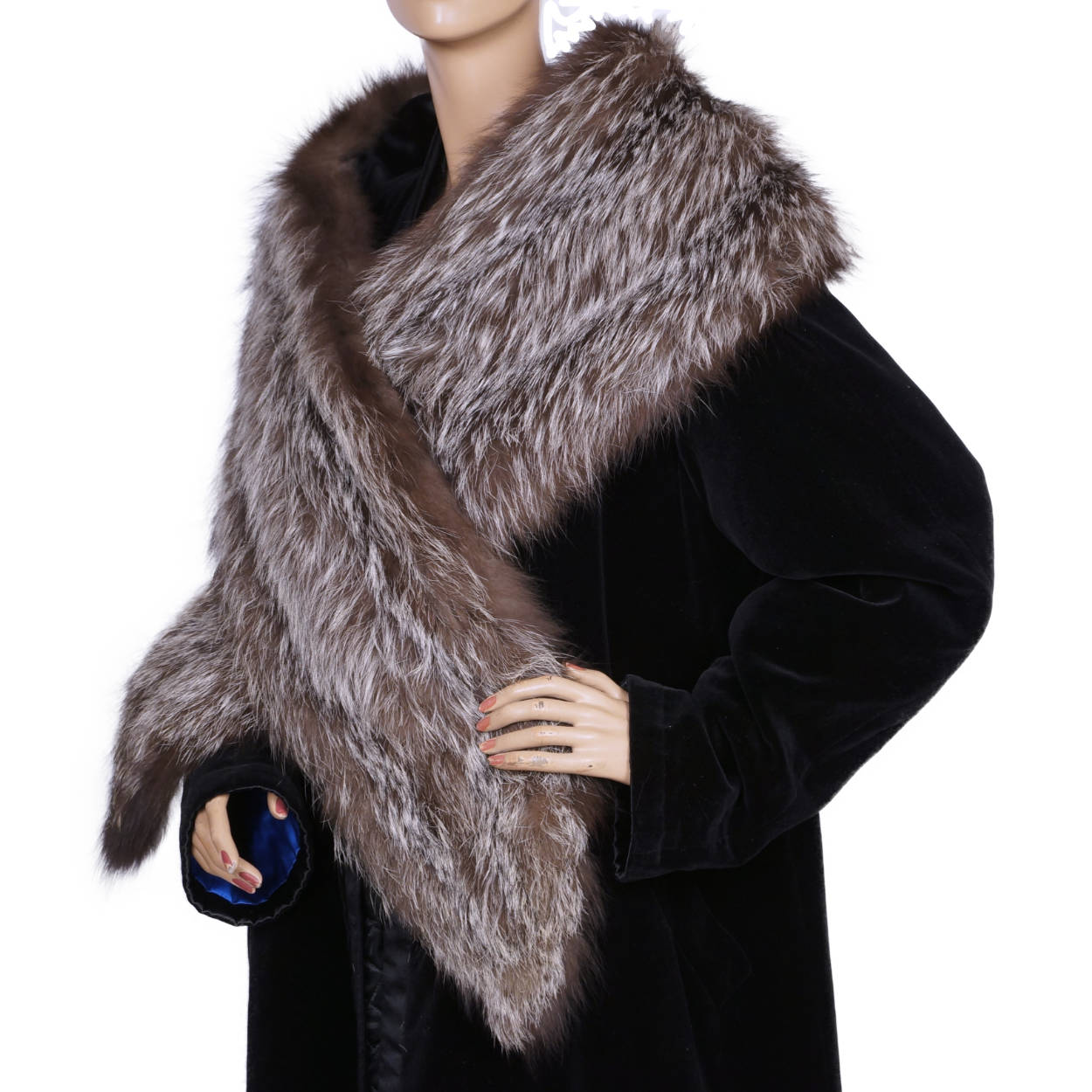 アメリヴィンテージ LONG HAIR FUR STOLE Funky Original Vintage Mid Century Long Brown 4 Pelt Mink Fur