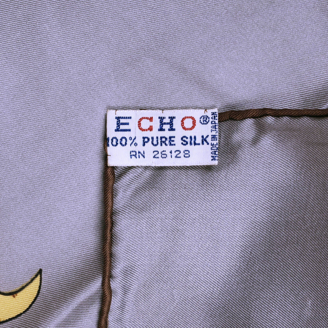 Vintage Echo Japan Silk Scarf Heraldic Crest Coat of Arms Lion Design - Poppy's Vintage Clothing