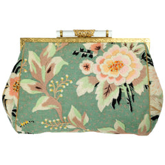 Vintage 1930s Clutch Purse Floral Embroidery Ed B Robinson Handbag - Poppy's Vintage Clothing