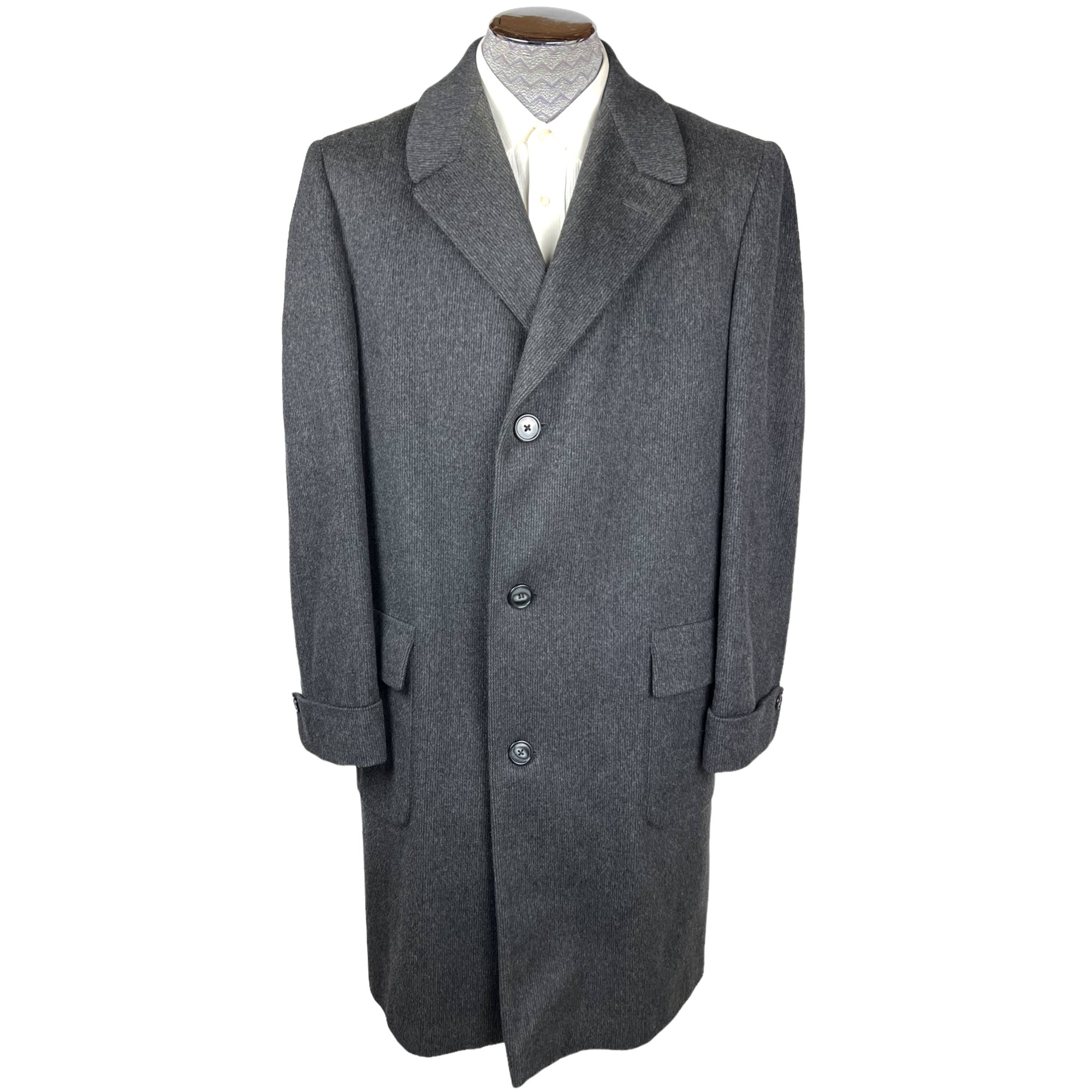 Vintage 1950s Overcoat Edinburgh Brand Wool Coat L
