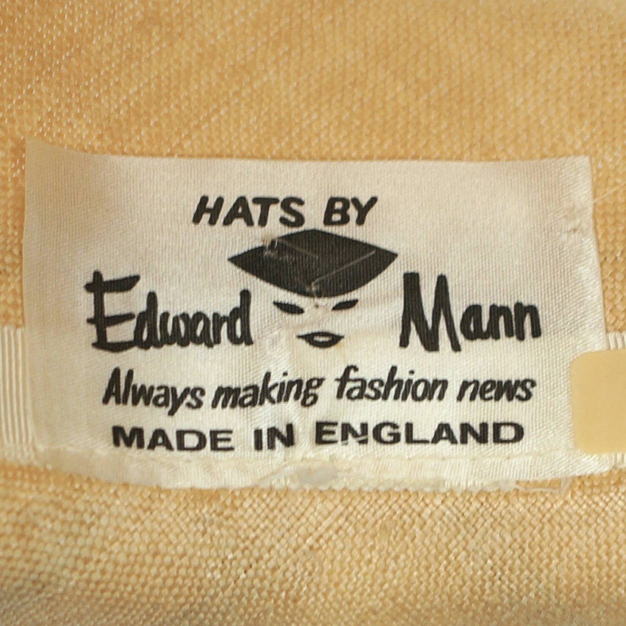 Vintage 1960s NWT Edward Mann London Fedora Hat Hemp Straw Ladies Size 7 Unused - Poppy's Vintage Clothing
