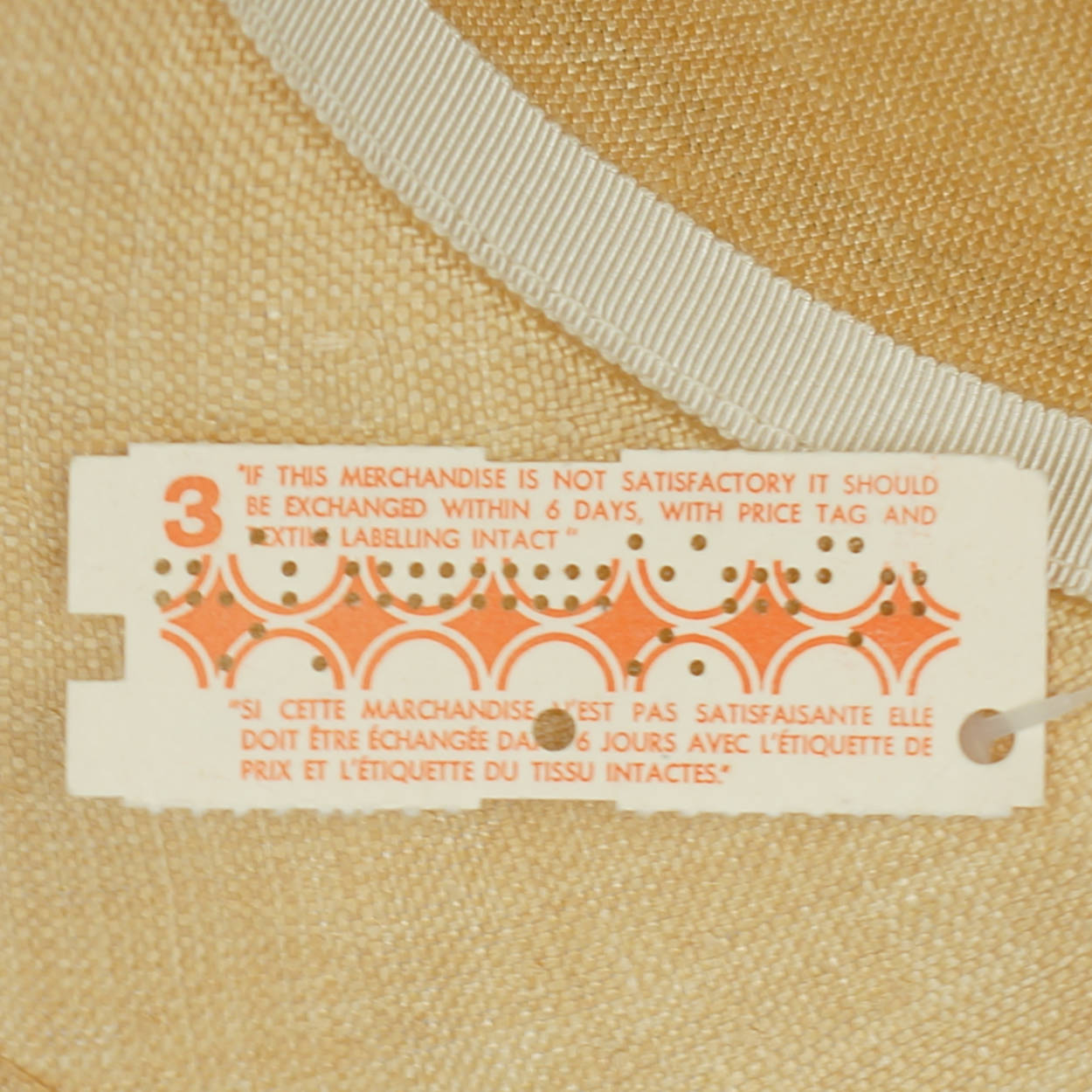 Vintage 1960s NWT Edward Mann London Fedora Hat Hemp Straw Ladies Size 7 Unused - Poppy's Vintage Clothing