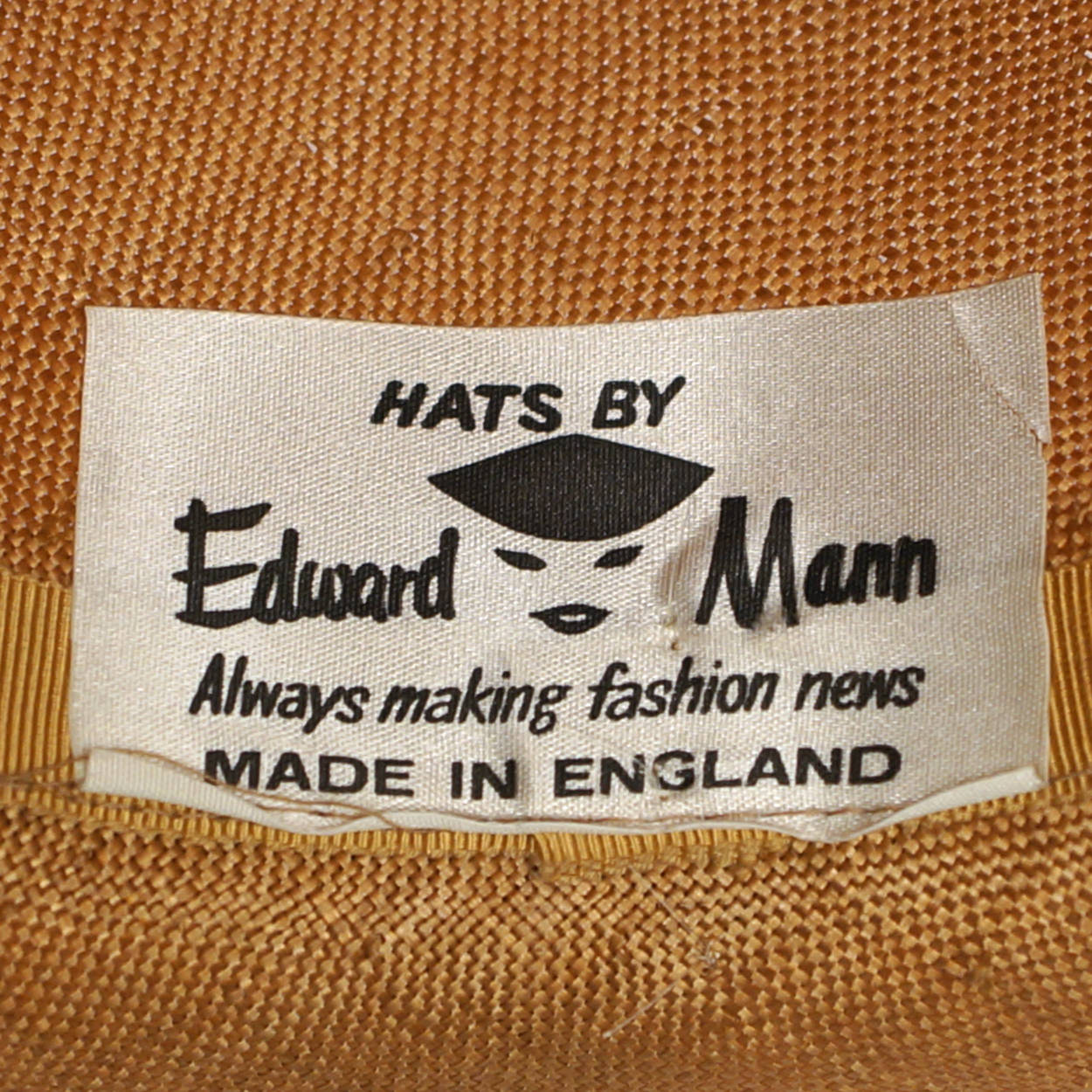 Vintage 1960s Edward Mann London Fedora Hat Russet Hemp Straw Ladies Size M - Poppy's Vintage Clothing