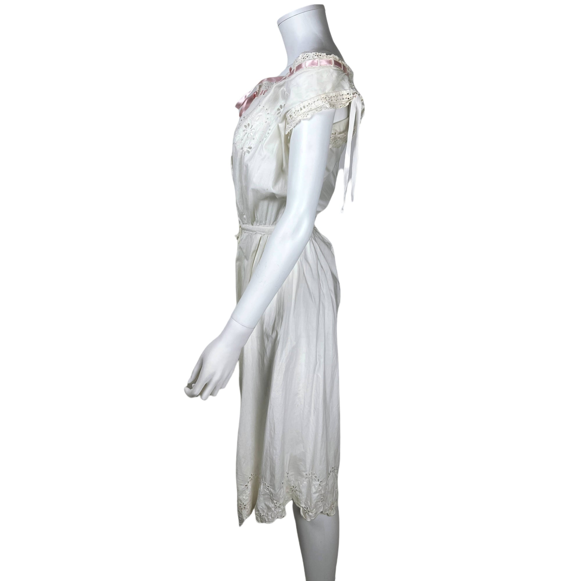 Antique Edwardian Combination Chemise & Drawers 1 Piece Sz S