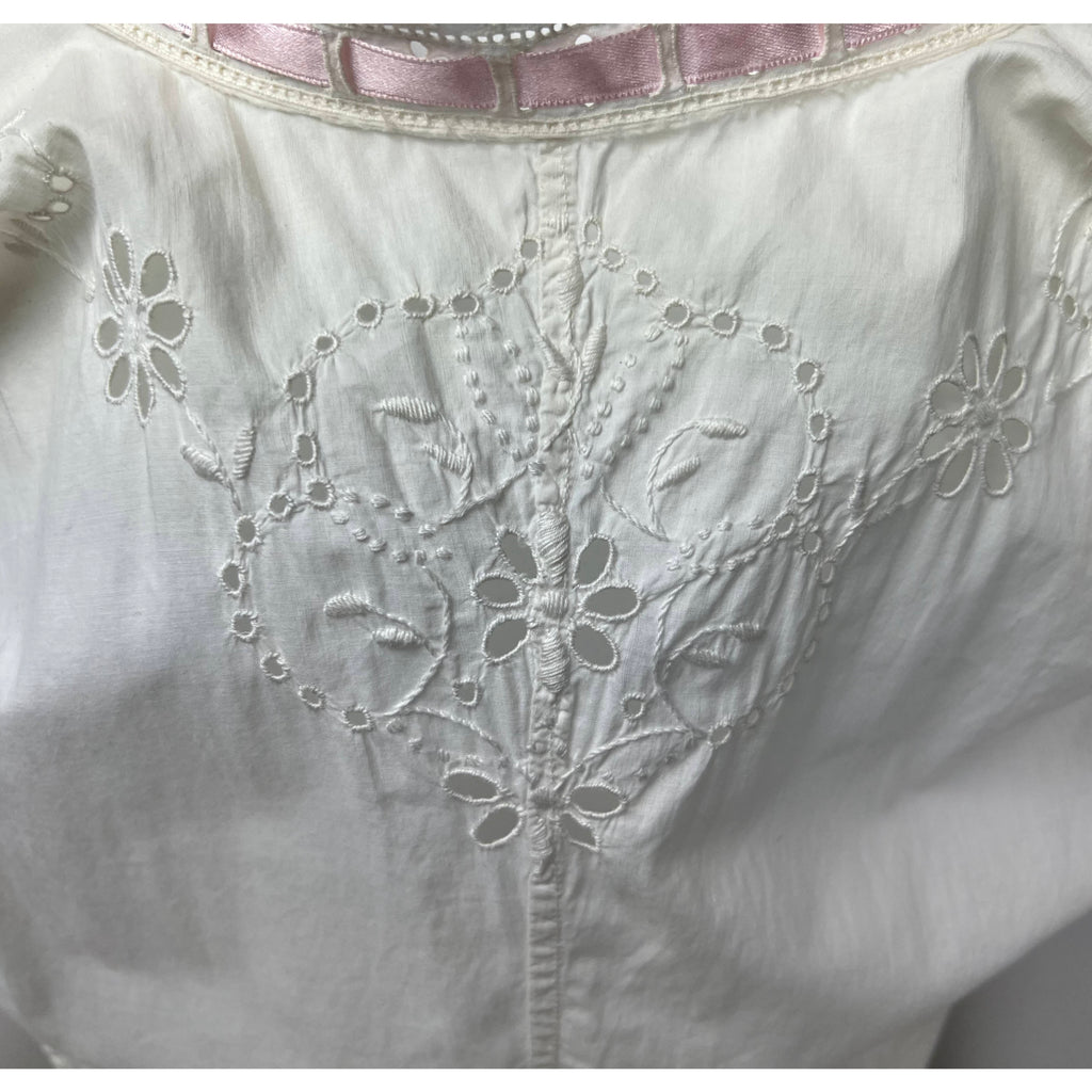 Antique Edwardian Combination Chemise & Drawers 1 Piece Sz S