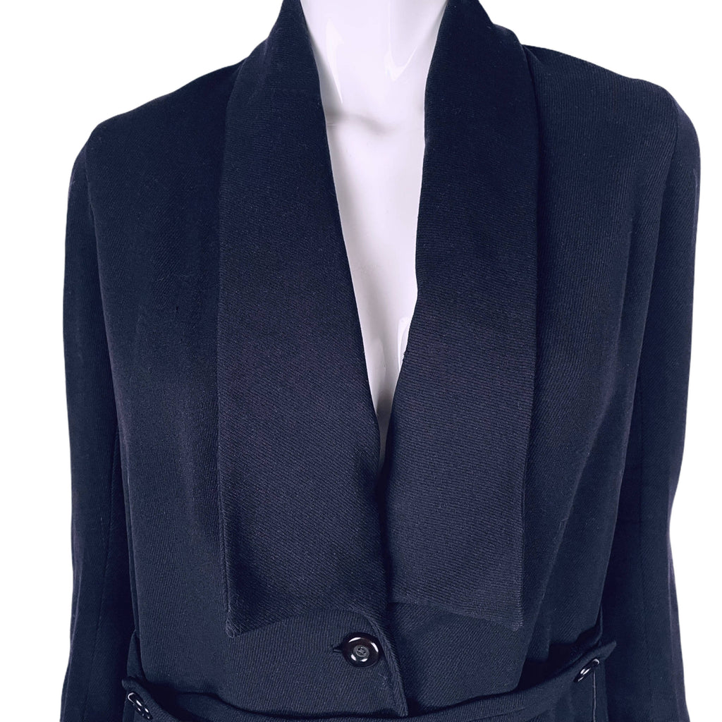 Antique Edwardian Walking Suit Jacket Navy Blue Wool Size M