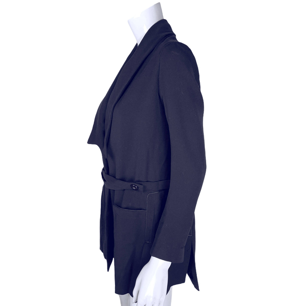 Antique Edwardian Walking Suit Jacket Navy Blue Wool Size M