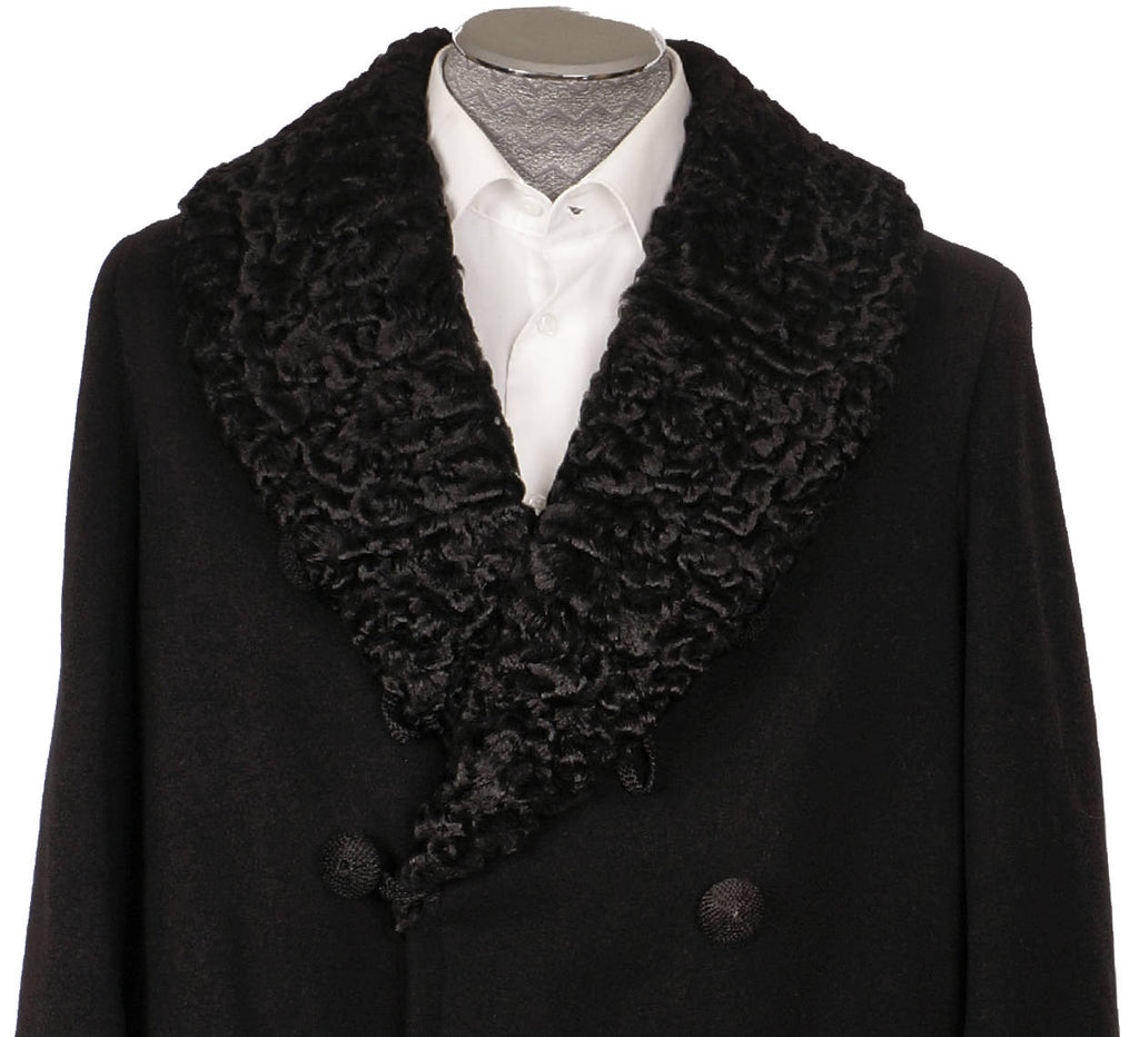 1920s Mens Ulster Winter Coat Melton Wool Overcoat - Medium - Poppy's Vintage Clothing