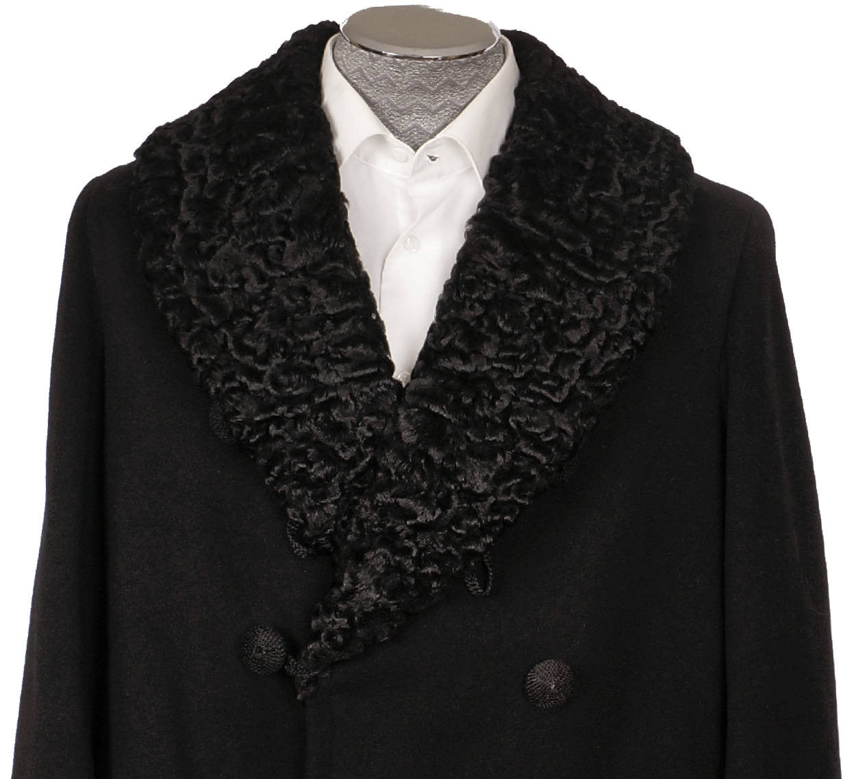 1920s Mens Ulster Winter Coat Melton Wool Overcoat - Medium - Poppy's Vintage Clothing