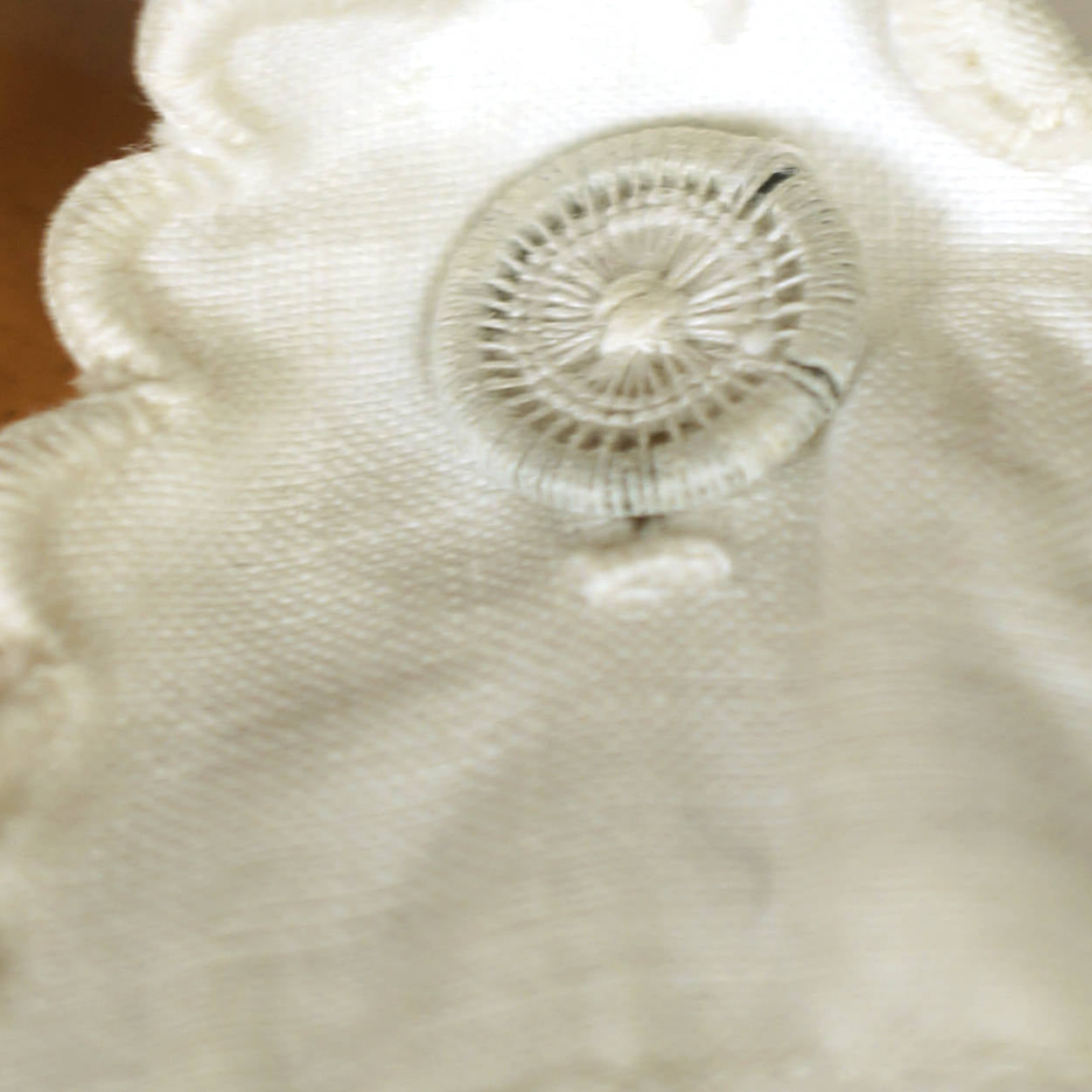 Antique White Cotton Nightie Embroidered Nightgown 1910s Size Large - Poppy's Vintage Clothing