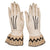 Vintage Edwardian Cream Leather Gloves - Embroidered - 6 3/4 - Titantic Era - Poppy's Vintage Clothing