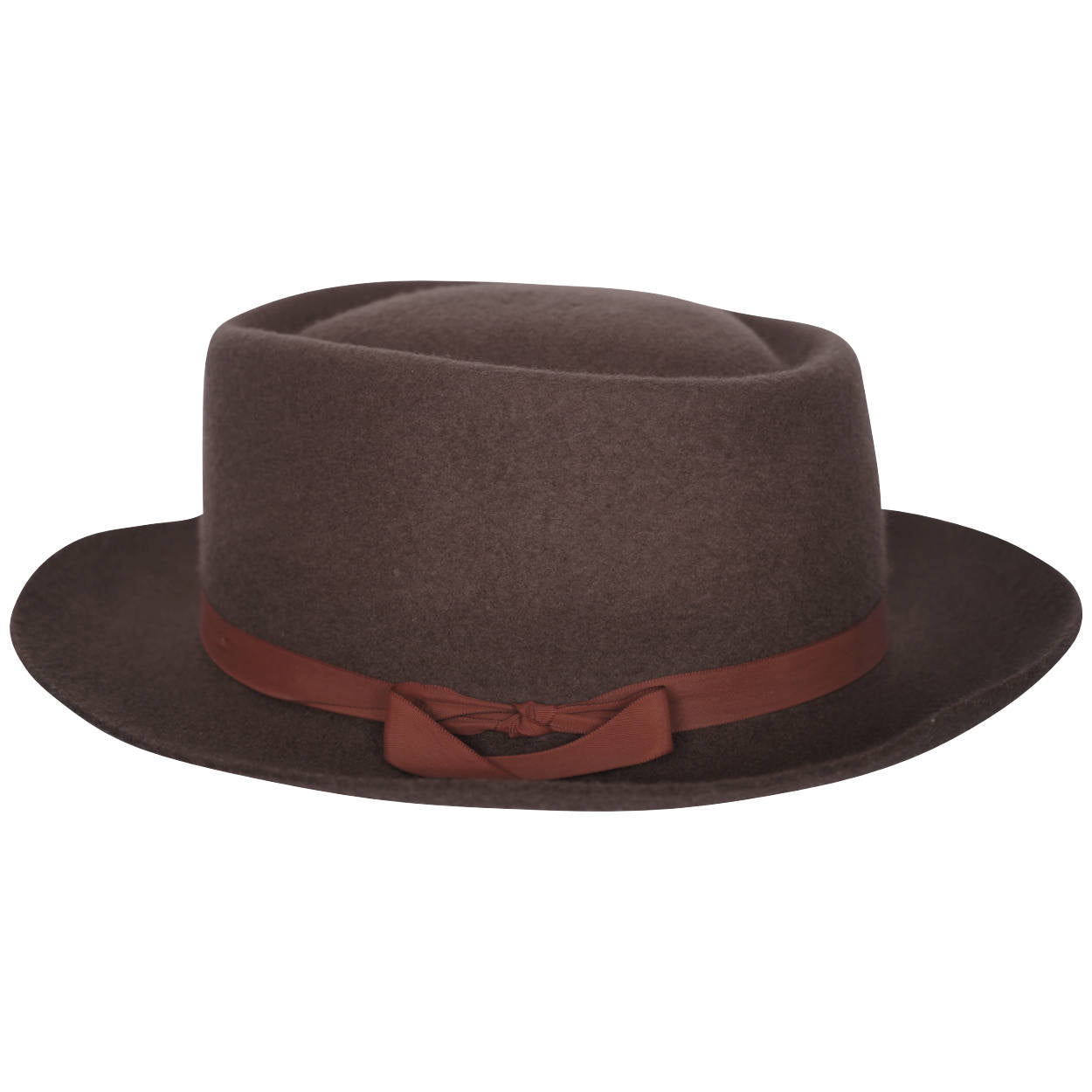 Vintage Effanem Crusher Fedora Brown Wool Felt 7 3/8 Large - Poppy's Vintage Clothing