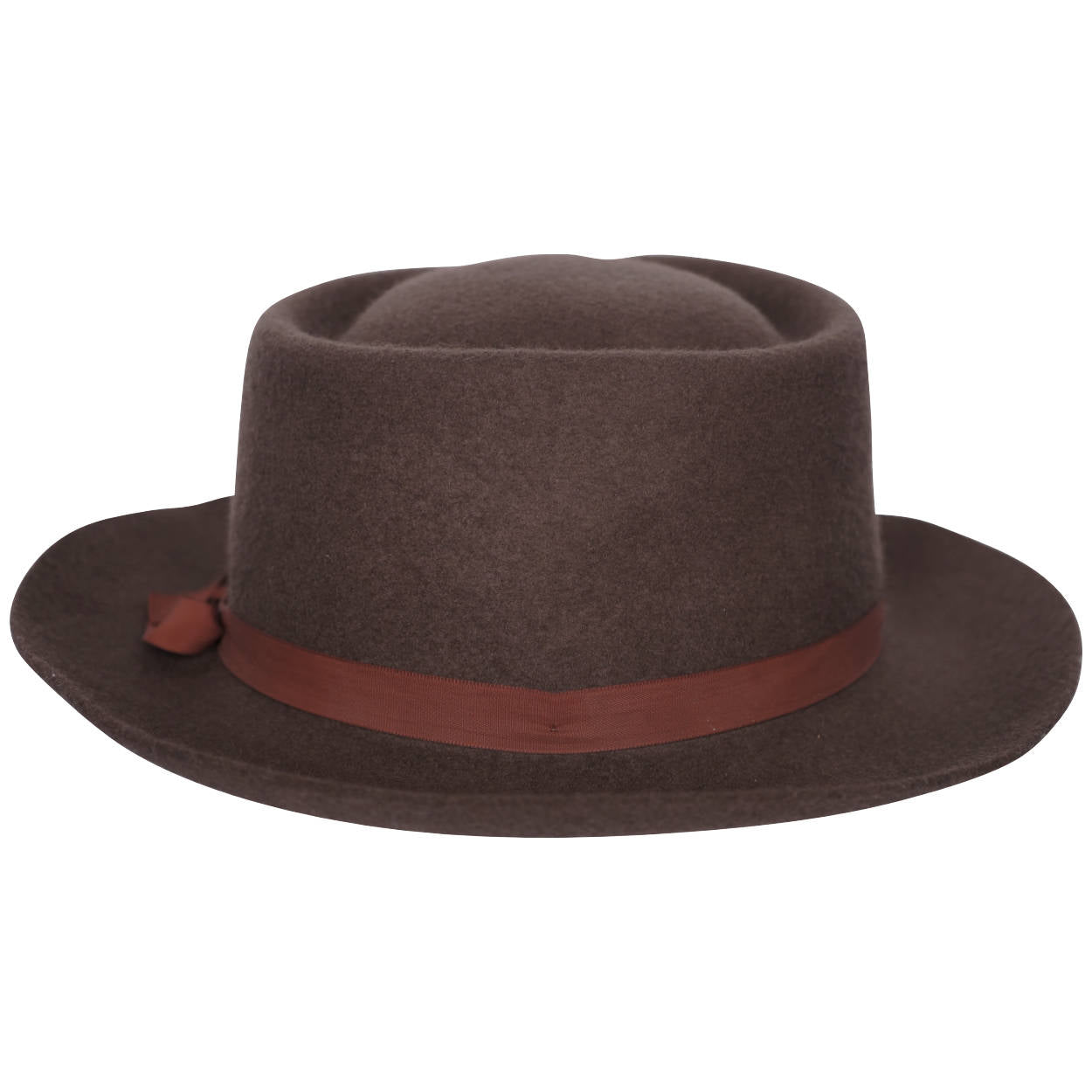 Vintage Effanem Crusher Fedora Brown Wool Felt 7 3/8 Large - Poppy's Vintage Clothing
