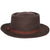 Vintage Effanem Crusher Fedora Brown Wool Felt 7 3/8 Large - Poppy's Vintage Clothing