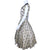Vintage 1950s Tulle Dress w Embroidered Netting Size M