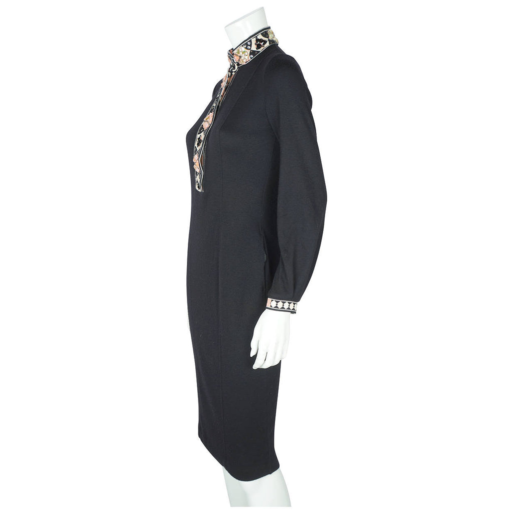 Vintage 1990s Emilio Pucci Dress 100% Cashmere Size 6 - Poppy's Vintage Clothing