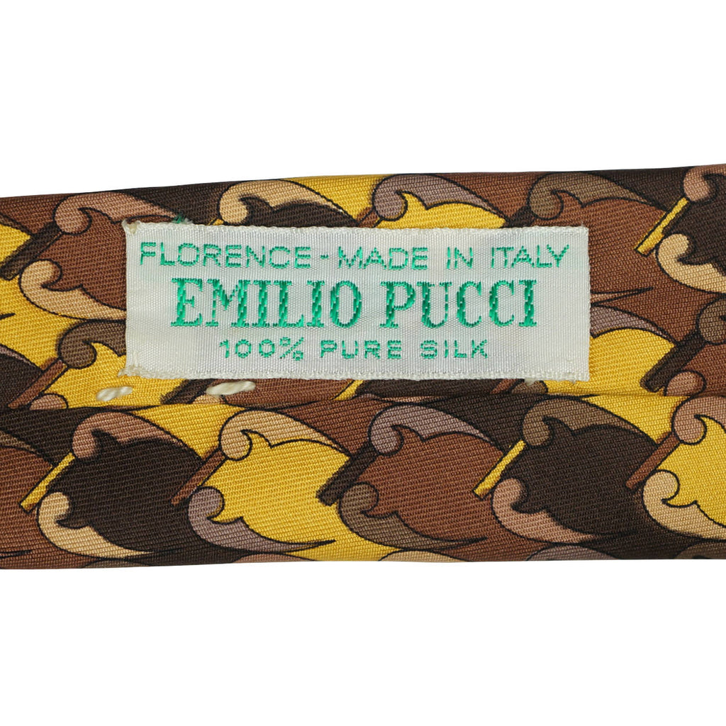 Vintage 70s Emilio Pucci Silk Tie Mod Necktie - Poppy's Vintage Clothing