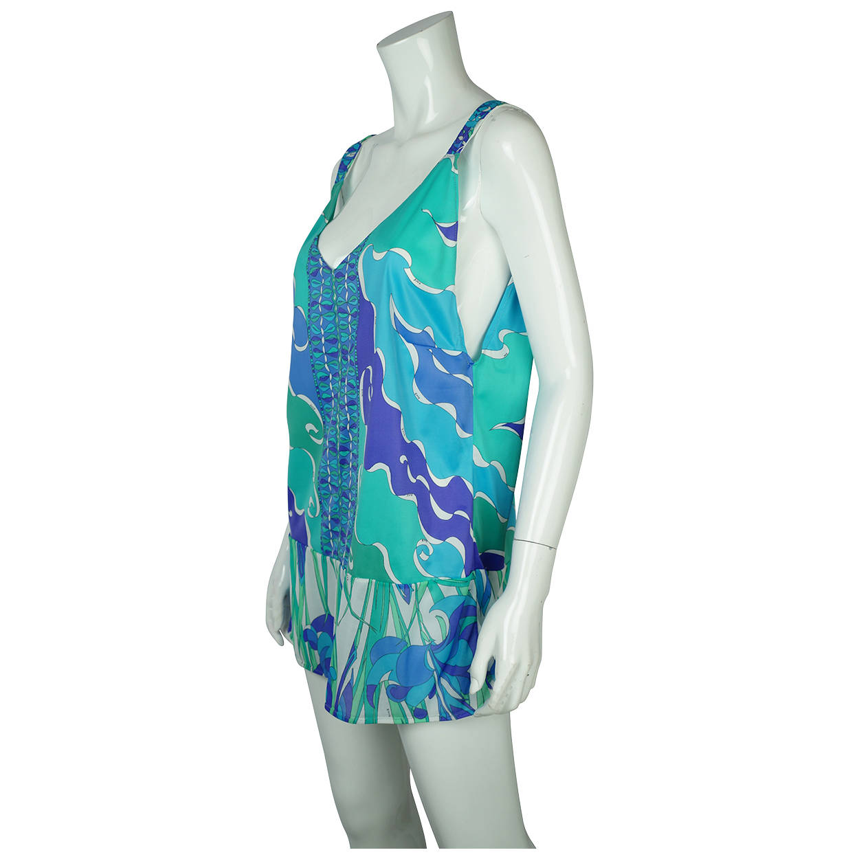 Vintage 1970s Emilio Pucci Nightie Peignoir Formfit Rogers L - Poppy's Vintage Clothing