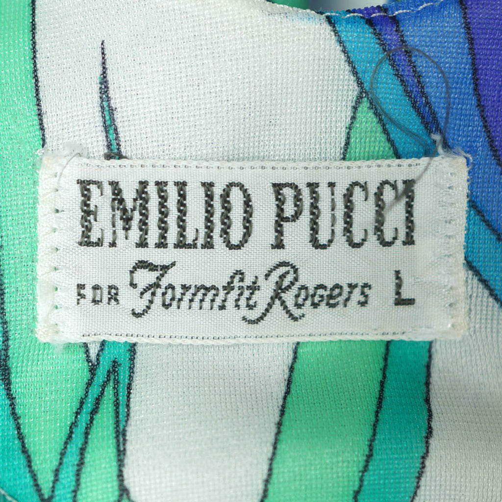 Vintage 1970s Emilio Pucci Nightie Peignoir Formfit Rogers L - Poppy's Vintage Clothing