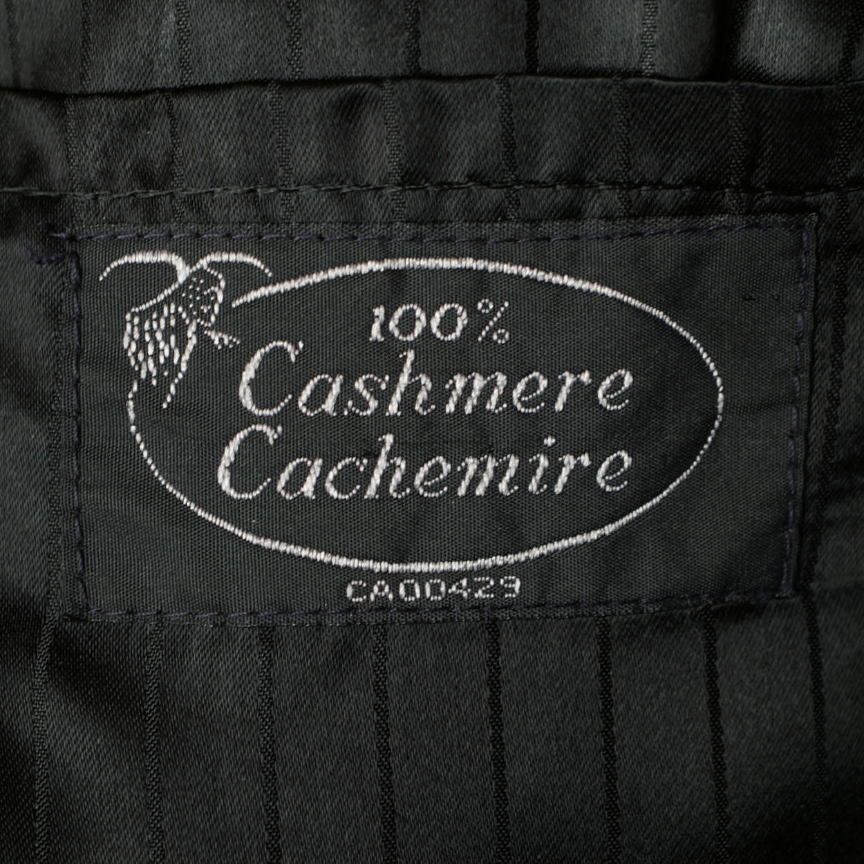 Vintage Mens Overcoat 100% Italian Cashmere Black Coat Size 42 Excellent - Poppy's Vintage Clothing