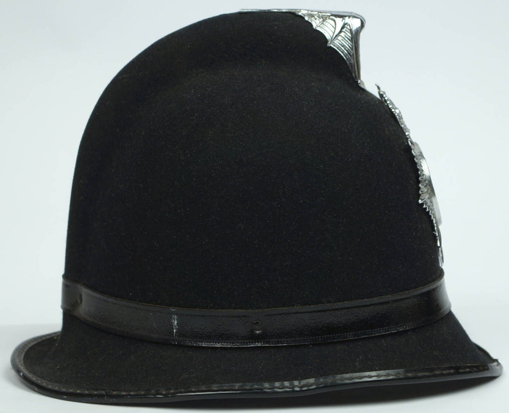 Vintage English Bobby Custodian Helmet Dorset &amp; Bournemouth Constabulary 1960s - Poppy's Vintage Clothing