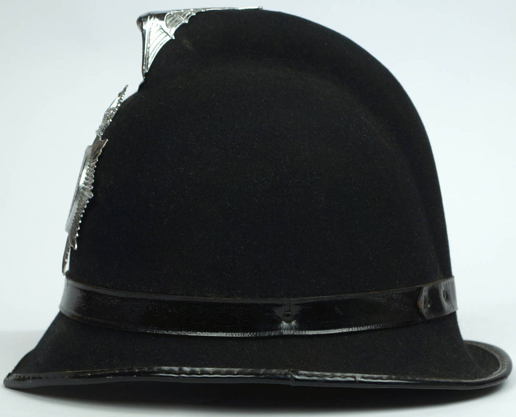 Vintage English Bobby Custodian Helmet Dorset &amp; Bournemouth Constabulary 1960s - Poppy's Vintage Clothing