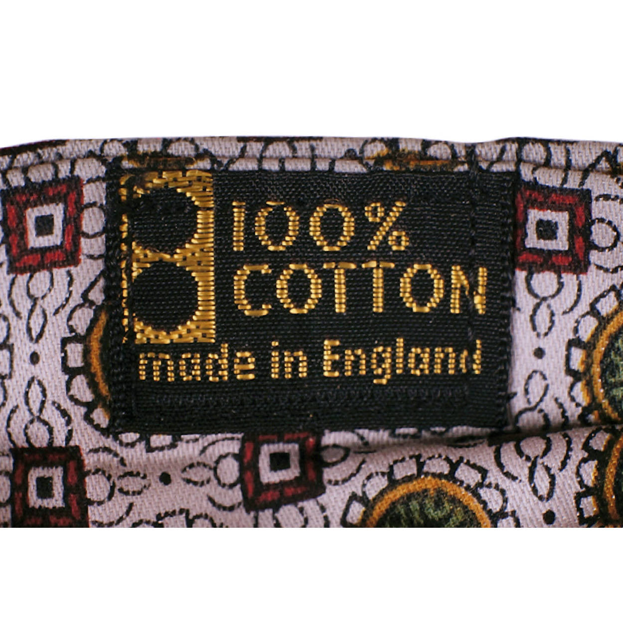 Vintage Mens English Cotton Ascot Cravat 1960s - Poppy's Vintage Clothing