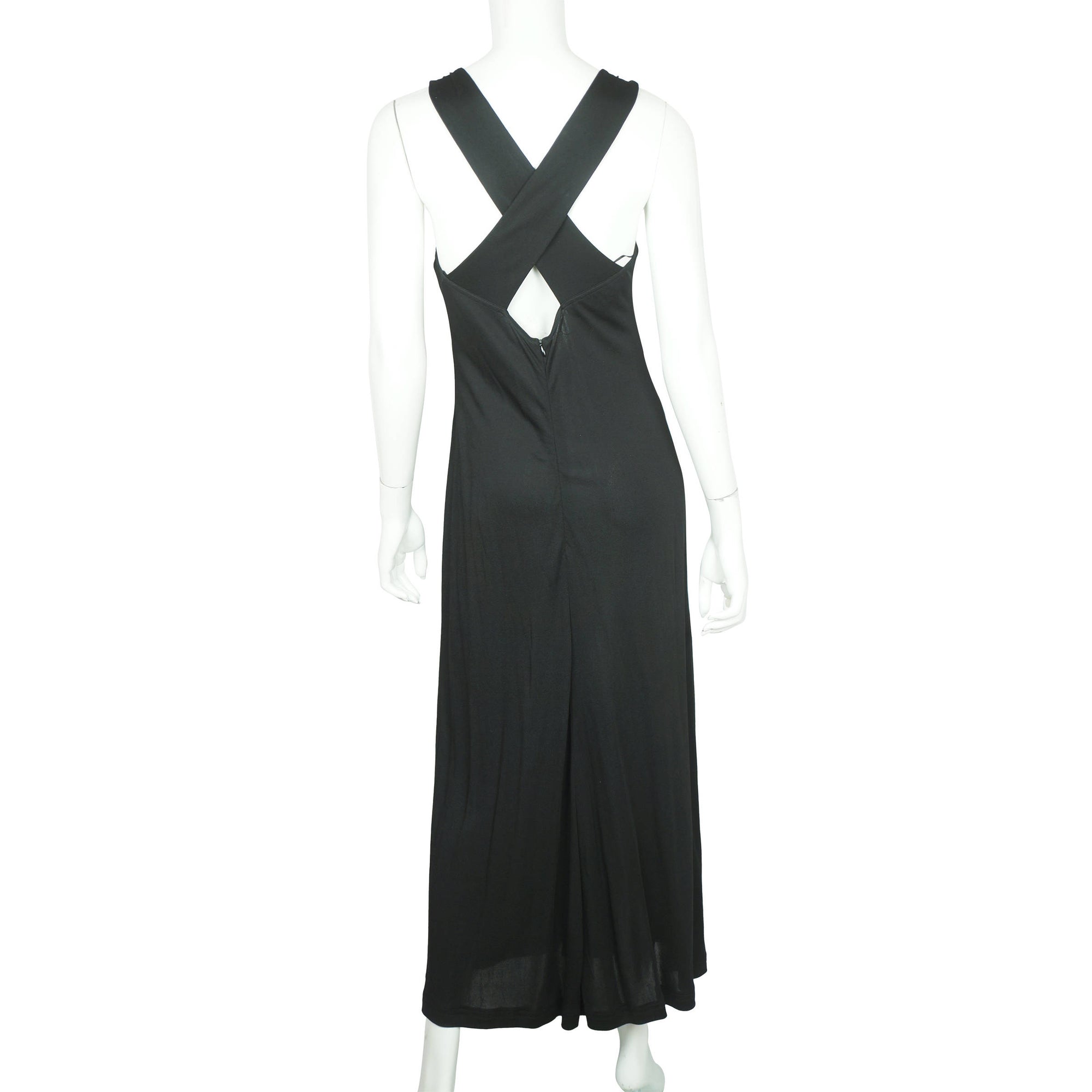 Escada Evening Gown Black Formal Long Dress with Wrap Size M Escada Evening Gown Black Formal Long Dress with Wrap Size M