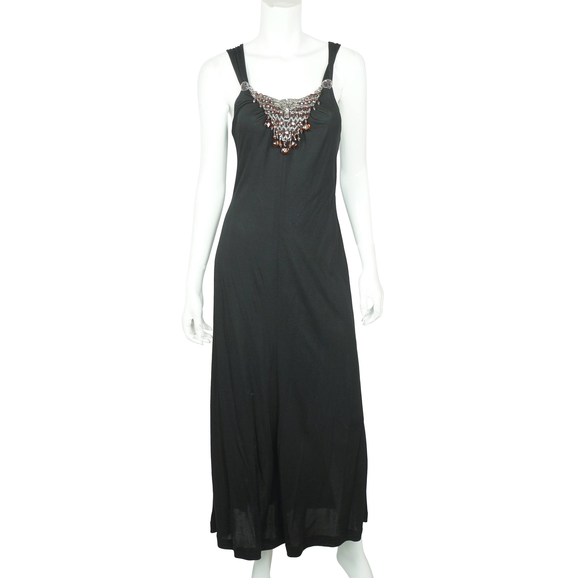 Escada Evening Gown Black Formal Long Dress with Wrap Size M Escada Evening Gown Black Formal Long Dress with Wrap Size M