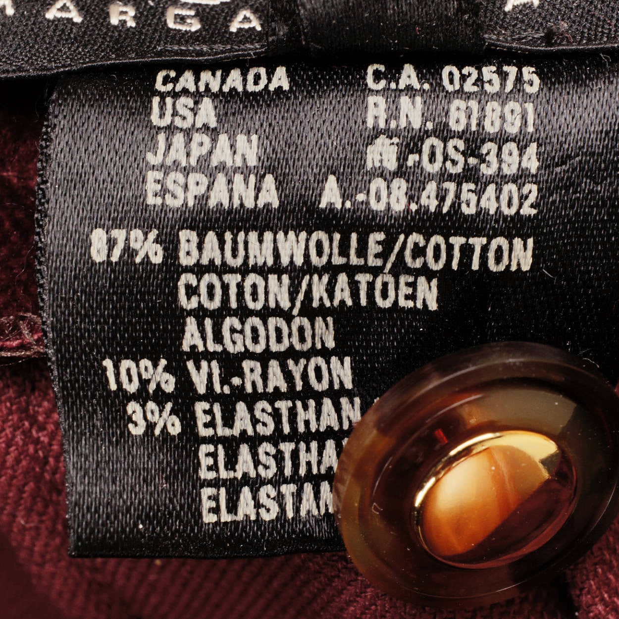 Vintage Escada Burgundy Velvet Stirrup Pants 1980s Ladies Size 38 M - Poppy's Vintage Clothing