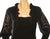 Etro Milano Italy Dress Black Velvet Devore Back &amp; Sleeves Small Italian 40 - Poppy's Vintage Clothing