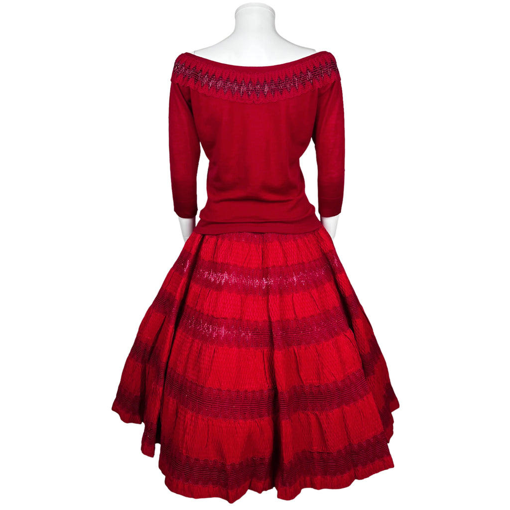 Vintage 50s Italian Skirt and Top Etrusca Del Soldato Bardi