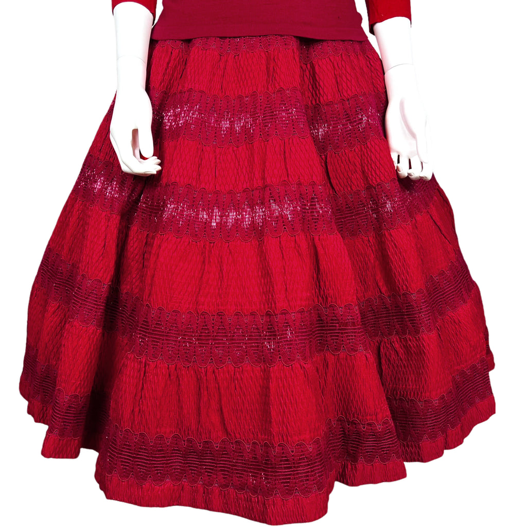 Vintage 50s Italian Skirt and Top Etrusca Del Soldato Bardi