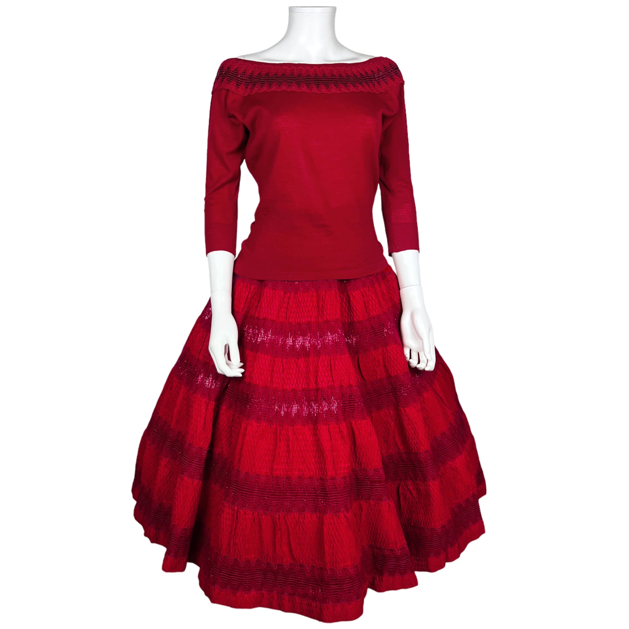 Vintage 50s Italian Skirt and Top Etrusca Del Soldato Bardi