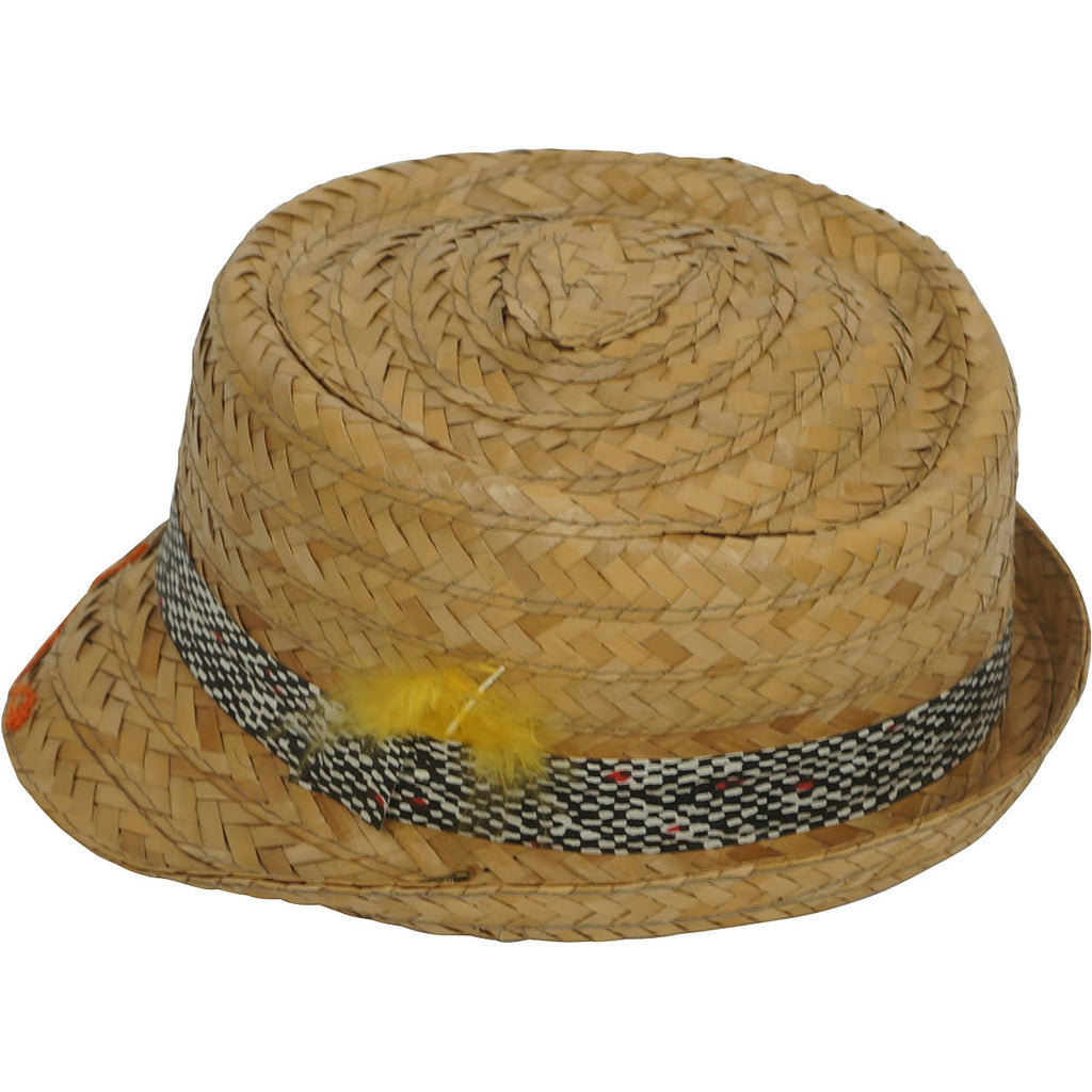 Expo 67 Souvenir Straw Trilby Hat Montreal World Fair Boys Size - Poppy's Vintage Clothing