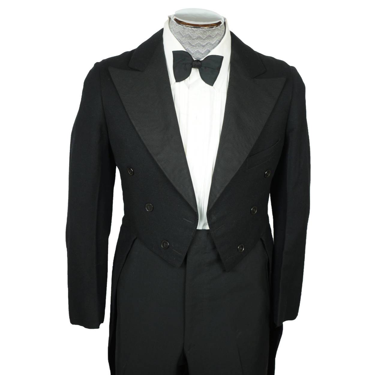 Vintage 1920s Tuxedo Tailcoat Formal Tails Fashion Craft Montreal Size S M - Poppy's Vintage Clothing