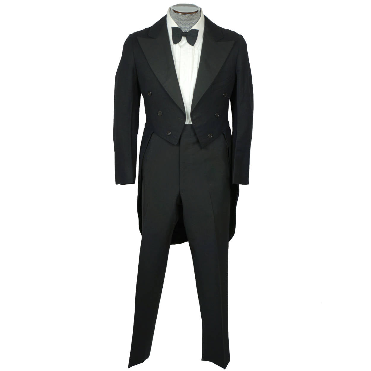 Vintage 1920s Tuxedo Tailcoat Formal Tails Fashion Craft Montreal Size S M - Poppy's Vintage Clothing