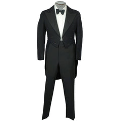 Vintage 1920s Tuxedo Tailcoat Formal Tails Fashion Craft Montreal Size S M - Poppy's Vintage Clothing