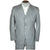 Vintage 1960s British Invasion Suit Shiny Grey w Pinstripes Fashion Tones Size M - Poppy's Vintage Clothing